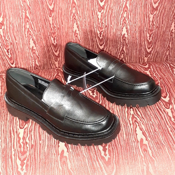NEW AMERICAN EAGLE Platform Penny Loafers Comfort Chunky Slip On WOMENS Size 8.5 - Picture 1 of 11